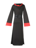 Kids Black & Red Hooded Sorcerer Costume for Halloween Cosplay