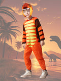 Kids Red Dinosaur Jumpsuit Costume Set