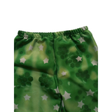 Boys green leprechaun costume set includes blazer, printed vest, clover pants and matching top hat. Classic shamrock & star pattern design. Great for St. Patrick's Day, carnival and holiday themed dress-up activities.