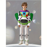 Boys Astronaut Jumpsuit with Printed Wings for Halloween Party
