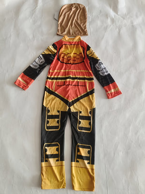 Alpha Themed 2-Piece Costume Set: Full coverage jumpsuit paired with exclusive character hood. Highly recognizable visual design, complete matching without extra accessories. Fits most kids' figures, suitable for special festival activities.