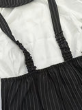 Girls 3PCS Costume Set with Hat, Overalls & White Shirt for Halloween & Masquerade