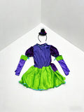 Girls Mad Hatter Costume Set with Hat & Gloves for Halloween Party