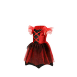 Girls Devil Dress Set with Headband for Halloween & Stage Performance