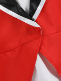 Boys ringmaster costume set includes red tailcoat, white inner shirt, black trousers and bow tie. Classic circus styling, ideal for Halloween, carnival, stage performance and themed dress-up activities.