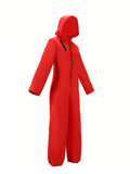 Teen Red Jumpsuit Clown Costume for Halloween Party & Stage Show