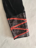 Boys' 5-Piece Ninja Vest Set: Contains black crew neck top, black trousers, belt, vest and matching hat. Classic style, suitable for Halloween and various themed events.