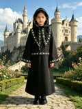 Girls 2-Piece Hooded Dress Costume with Belt for Holiday Performances