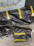 Boys Two-Piece Performance Outfit Stand-collar top with bow-adorned vest, great for festival shows.