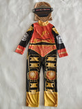 Alpha Themed 2-Piece Costume Set: Full coverage jumpsuit paired with exclusive character hood. Highly recognizable visual design, complete matching without extra accessories. Fits most kids' figures, suitable for special festival activities.