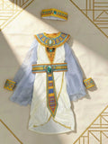 Girls Egyptian Printed Costume Dress Set for Halloween & Carnival