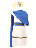 Boys 4Pcs Roman Prince Costume Set for Christmas & Carnival Party