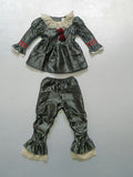 Girls Grey Clown Costume Set for Halloween & Carnival Party