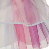 Girls Candy Style Dress Set Heart print dress + candy headband, layered colorful tulle, cute for parties and shows.