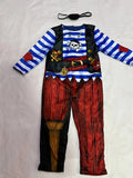 Boys Pirate Costume Set with Printed Jumpsuit & Eye Patch for Halloween Carnival