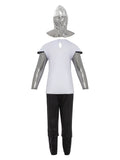 Boys Printed Long Sleeve Costume Set with Silver Hat for Halloween & School