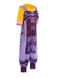 Girls Solid T-shirt & Printed Overalls Costume Set for Halloween Carnival