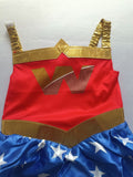 Girls Red Dress & Cape Costume Set for Halloween & Festival Performance