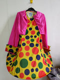 Girls 3-Piece Clown Outfit Matching polka dot design, suitable for parties and various performances.