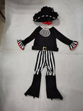 Kids Pirate Costume Set with Hat, Shirt, Pants & Belt for Halloween Cosplay Party