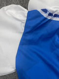 Girls blue maid style costume dress with matching bow headband. Adorable apron & lace decor design. Suitable for theme park visits, Halloween, birthday parties and kids fantasy role-play.