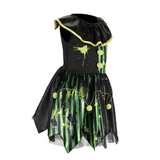 Girls Clown Printed Dress & Headband Set for Halloween & Christmas Party