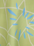 Girls Sleeveless Green Fit-and-Flare Dress with Geometric Print