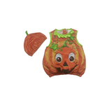 Kids pumpkin costume set includes sleeveless top, trousers and matching hat. Cute cartoon pumpkin design, perfect for Halloween trick-or-treat, themed parties and school dress-up activities.