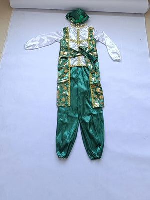 Boys Warrior Outfit Faux two-piece printed design, complete accessories for festival dress-up.