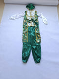 Boys Warrior Outfit Faux two-piece printed design, complete accessories for festival dress-up.