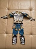 Boys' King Jumpsuit Set: 1 Full Body Digital High-Definition Printed Jumpsuit And 1 Pair of Shoulder Buttons, Boys' Halloween And Various Carnival Party Costumes, Makeup Ball Costumes, Performance Costumes