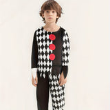 Boys Black & White Horror Costume Outfit for Halloween & Carnival