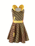 Girls Queen Anna Dress Frozen Inspired Costume for Halloween