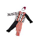 Girls Black-Red Clown Costume Set for Halloween & Carnival Parties