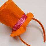 Girls 2-Piece Outfit: Dress + Headband Rose red suit-collar dress with bow, contrast-color hat-style headband. For parties and performances.