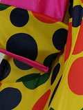 Girls 3-Piece Clown Outfit Matching polka dot design, suitable for parties and various performances.