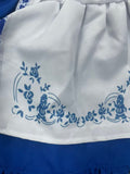 Girls blue maid style costume dress with matching bow headband. Adorable apron & lace decor design. Suitable for theme park visits, Halloween, birthday parties and kids fantasy role-play.