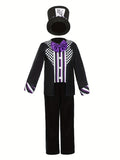 Kids Mad Hatter Costume with Hat & Bow Tie for Halloween Party