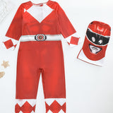 Boys Printed Jumpsuit & Hood Costume Set for Halloween Christmas Party