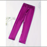 Girls High Elastic Dance & Yoga Pants with All-over Gold Foil Print
