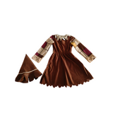 Girls Scarecrow Dress Set for Halloween & Carnival Party
