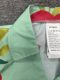 Boys Mint Green Hawaiian Floral Print Short Sleeve Shirt