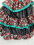 Girls Day of the Dead Skull Rose Tiered Costume Dress Set