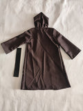 Boys' Costume Set: 1 brown coat and 1 belt. The coat features stylish fake two-piece design with dark and light brown contrast, hooded design for better role-play experience. Perfect set for Halloween and various carnival parties.