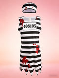 Girls Blood Stripe Prisoner Costume Dress Set