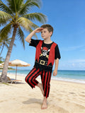 Boys 3Pcs Pirate Costume Set for Halloween & Carnival