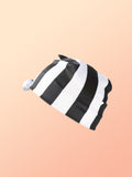 Girls pirate costume set includes cold shoulder dress and striped headscarf. Classic red, white and black striped design. Suitable for Halloween, pirate themed party, carnival and kids imaginative role-play.
