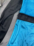 Boys' King Set: 1 Blue and Black Crew Neck Top with Gray Cape and Crown | Suitable for Halloween and Carnival, Stage Performance, All-season Fit