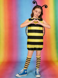 Girls Bee Costume Dress Set for Halloween Animal Cosplay