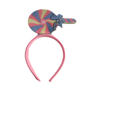 Girls Lollipop Print Dress with Candy Headband for Halloween Party